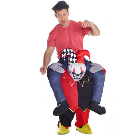 Disfraz a hombros de payaso Arlequín