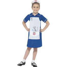 Disfraz Enfermera Azul para niña