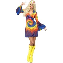 Disfraz Hippie Arco Iris para Mujer