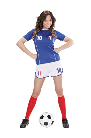 Disfraz de Jugadora de fútbol Francés para mujer
