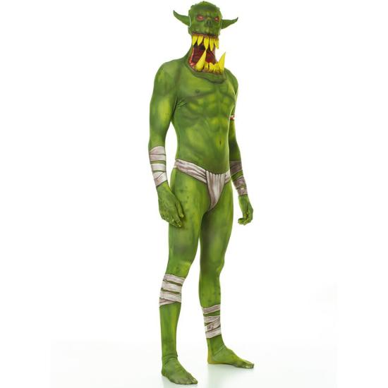 Disfraz de orco aterrador verde Morphsuit infantil Disfraz de orco aterrador verde Morphsuit infantil
