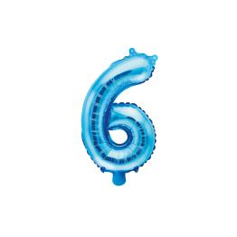 Globo foil "6" azul