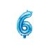 Globo foil "6" azul