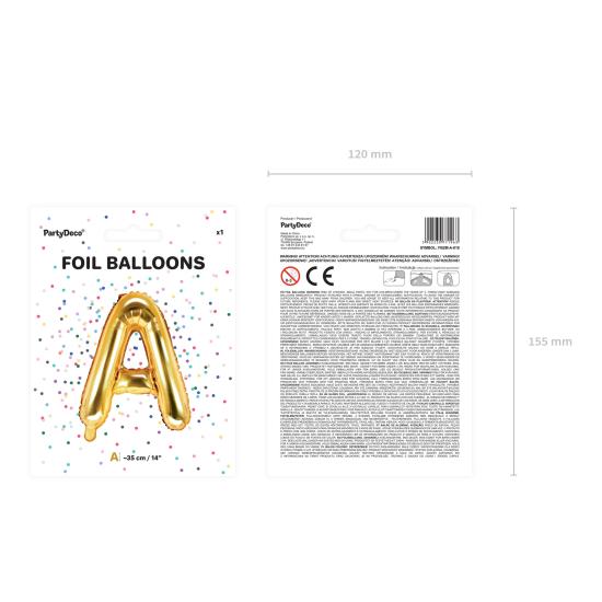 Globo foil letra A dorado