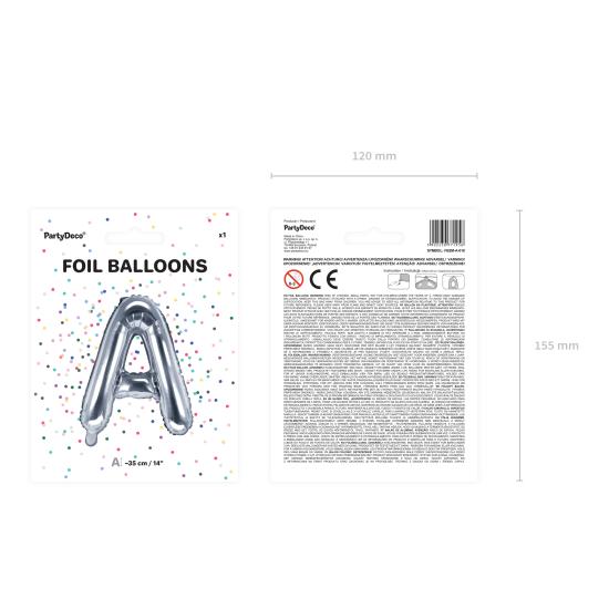 Globo foil letra A plateado