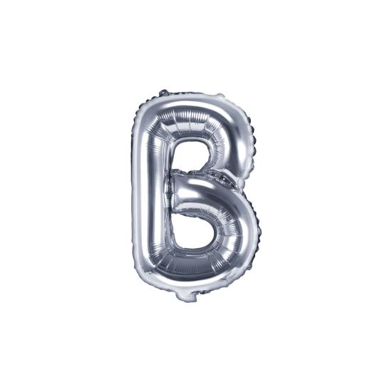Globo foil letra B plateado (35 cm) Globo foil letra B plateado (35 cm)