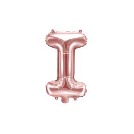 Globo foil letra I oro rosa