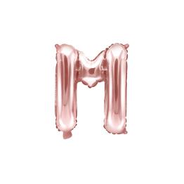 Globo foil letra M oro rosa