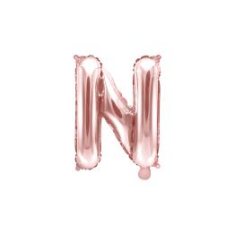 Globo foil letra N oro rosa