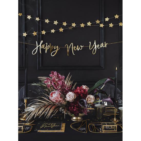 Guirnalda con estrellas doradas (3,6 m)