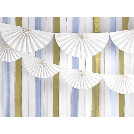 Guirnalda de abanicos de papel decorativos blanco Guirnalda de abanicos de papel decorativos blanco