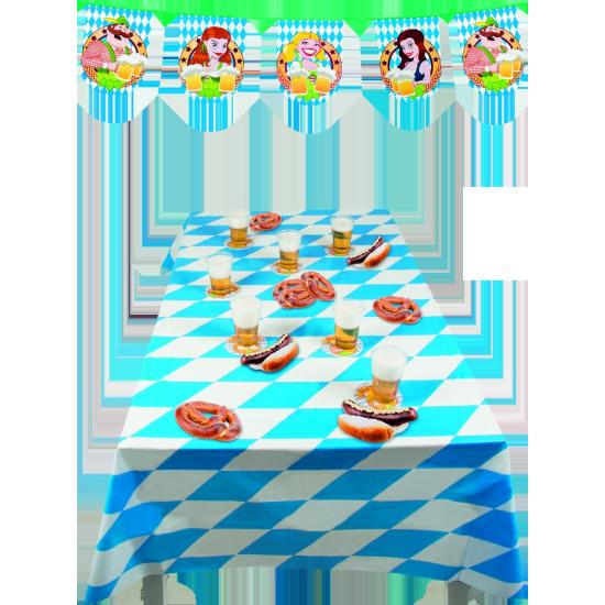 Mantel para Oktoberfest azul y blanco