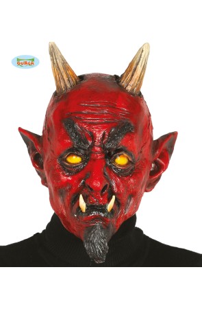 Máscara de demonio infernal de látex para adulto