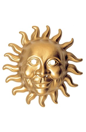 Máscara de sol dorado