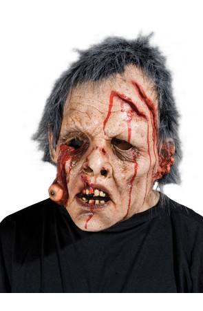 Máscara de zombie con ojo saltarín para adulto