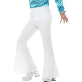 Pantalón de los años 70 blanco para hombre