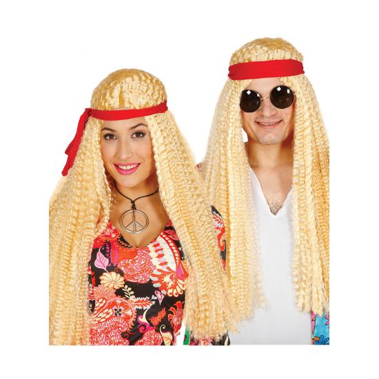 Peluca hippie rubia con cinta para adulto Peluca hippie rubia con cinta para adulto