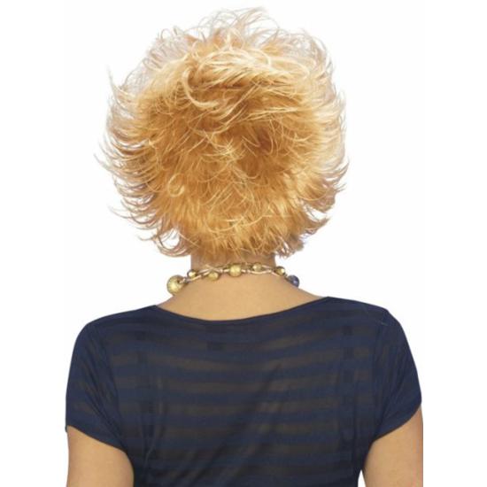 Peluca rubia efecto mojado para mujer