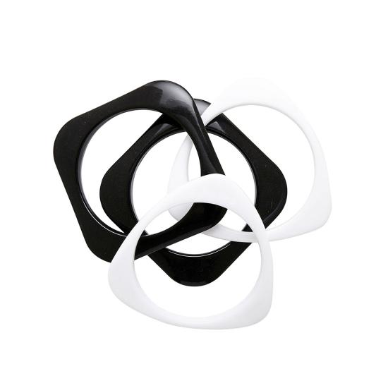 Set de 4 pulseras disco para mujer