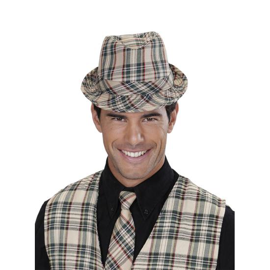 Sombrero de cuadros para adulto