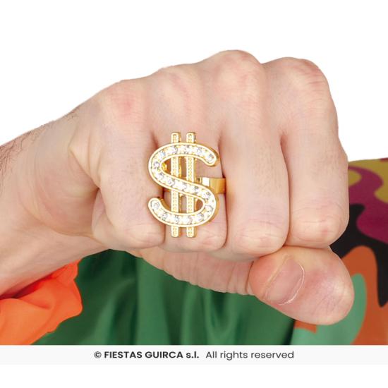 Anillo Dollar Dorado.