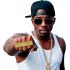 Anillo dorado “GANGSTA” – Accesorio Hip Hop/Rapero para Disfraces (Talla Única)