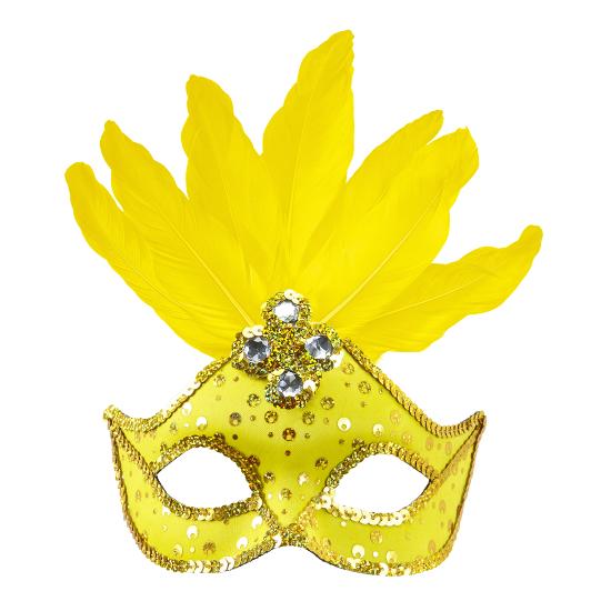 Antifaz Brasileño lentejuelas y plumas varios colores