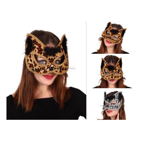 Antifaz Gato Bigote 4 st