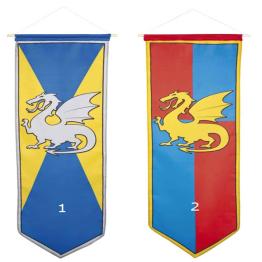 Bandera Medieval Tela Dragón 1 m