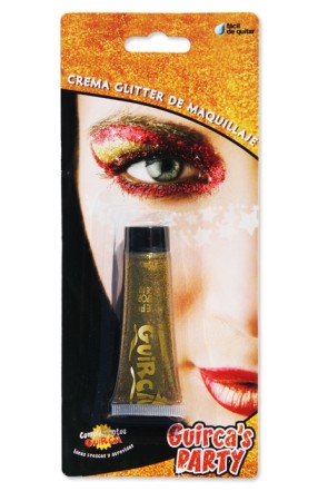 Blister Tubo Maquillaje Glitter 20 cc Oro