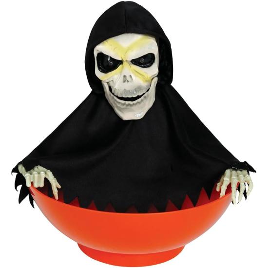 Bol de Esqueleto con Luz, Sonido y Movimiento (24x23 cm) – Decoración de Halloween