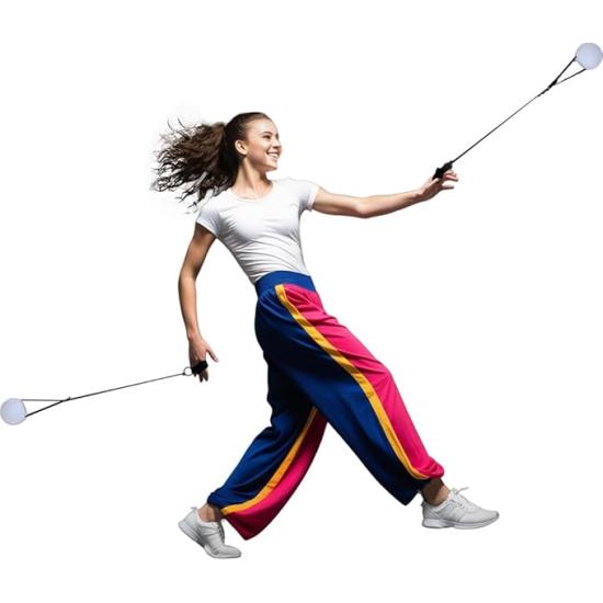 Bola de Danza con LEDs Multicolor (7 cm) - Accesorio Luminoso para Fiestas