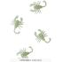 Bolsa 8 escorpiones glow in the dark, 5 cms.