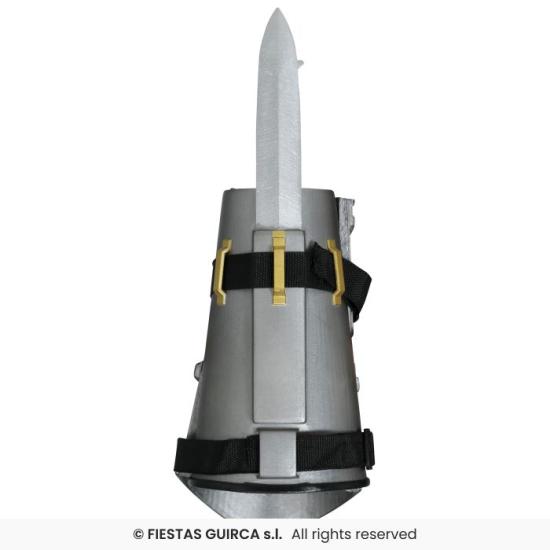 Brazalete con puñal ninja retractil, 30 cms