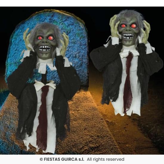 Busto de Zombie con Luz, Sonido y Movimiento (55 cm)