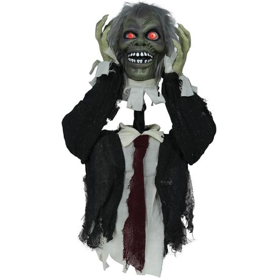 Busto de Zombie con Luz, Sonido y Movimiento (55 cm)