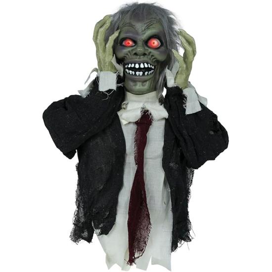 Busto de Zombie con Luz, Sonido y Movimiento (55 cm)