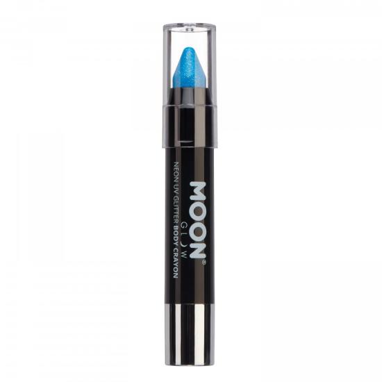 Caja de crayones corporales con purpurina UV de neón