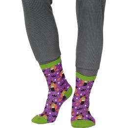 Calcetines de Brujas Halloween - Accesorio Textil para Disfraces de Bruja y Fiestas de Halloween - Ideal para Niños y Adultos - Multicolor