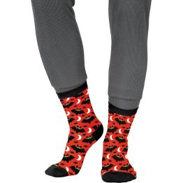 Calcetines Halloween Murciélago - Accesorio Textil para Disfraces de Animales y Fiestas de Halloween - Ideal para Niños y Adultos - Multicolor