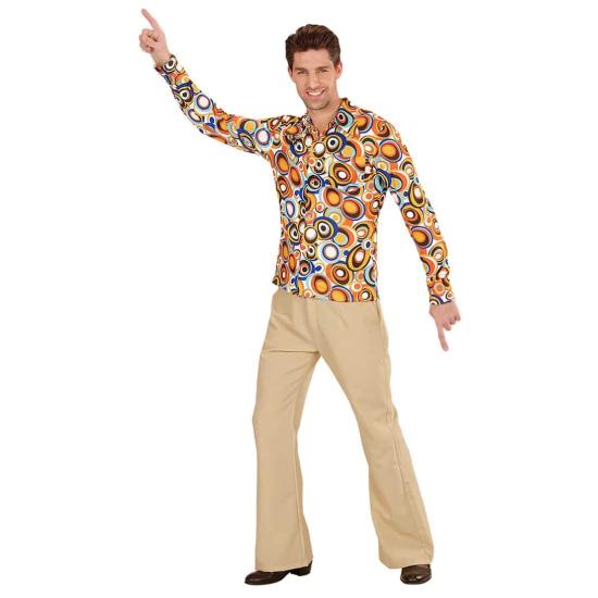 Camisa  Años 70 Flower Power Hombre