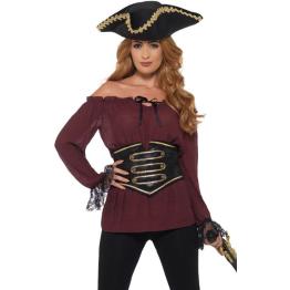 Camisa Pirata Deluxe mujer Roja