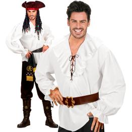 Camisa Pirata/Renacentista blanca de hombre