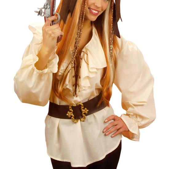 Camisa Pirata/Renacentista Beige Mujer Camisa Pirata/Renacentista Beige Mujer