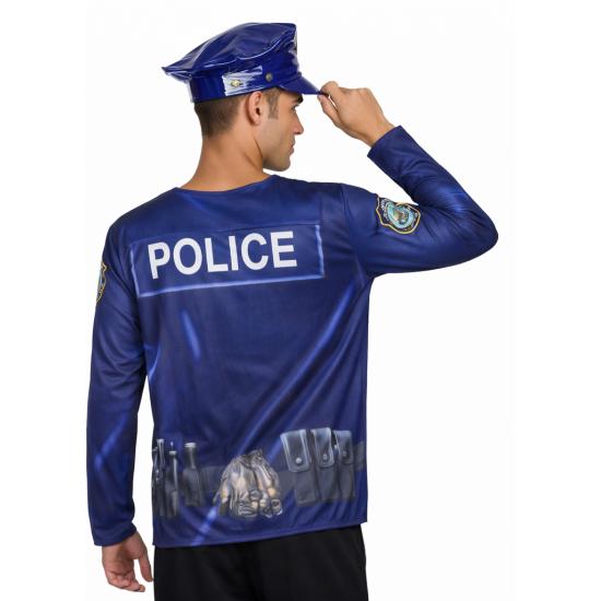 Camiseta disfraz Policia para hombre talla M