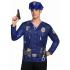 Camiseta disfraz Policia para hombre talla M