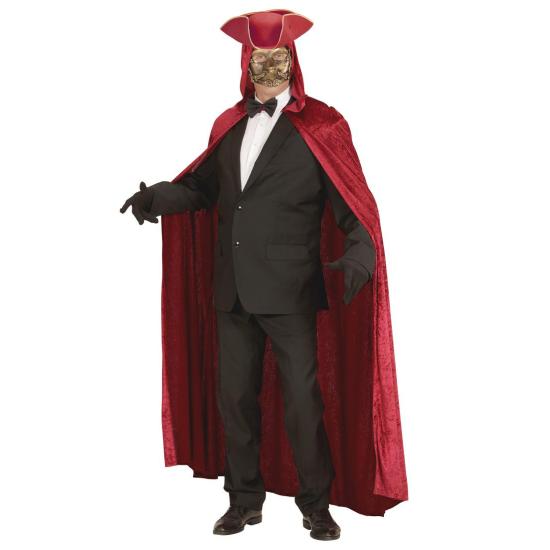 Capa capucha burdeos terciopelo 150 cm Unisex