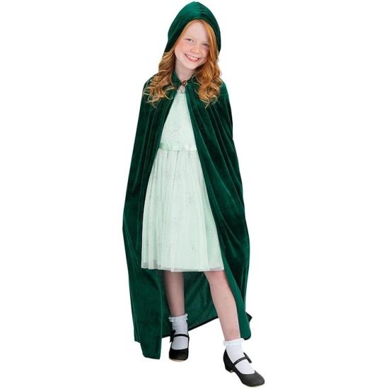 Capa de lujo para niños, verde esmeralda