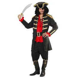Casaca Negra  y Sombrero Pirata o Capitán