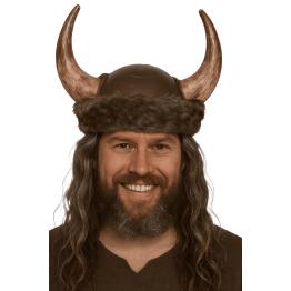 Casco Vikingo con Piel – Sombrero Medieval con Cuernos